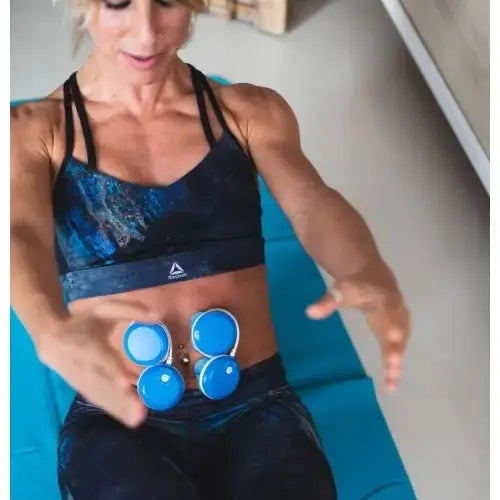 compex fit accessoires bleu abdos