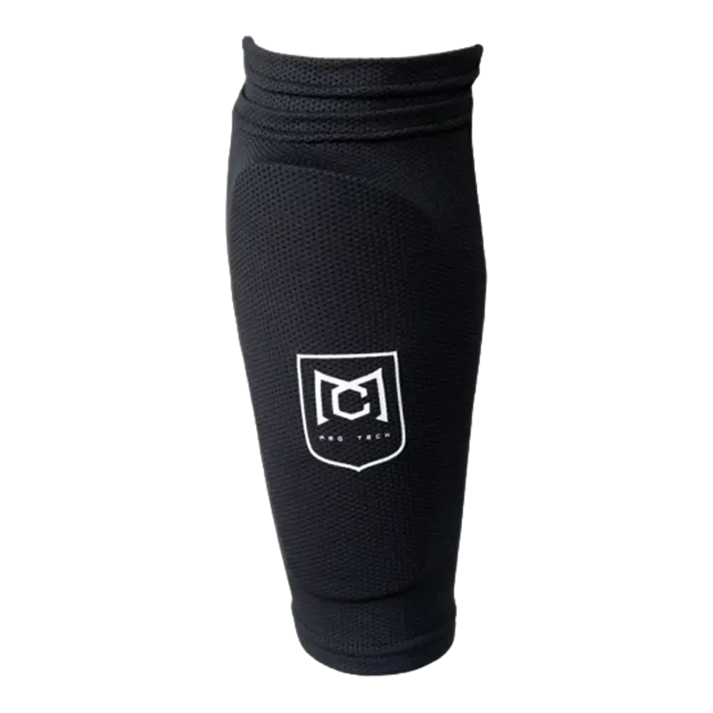 Positionnement d'un protège-tibia asymétrique avec manchon de maintien