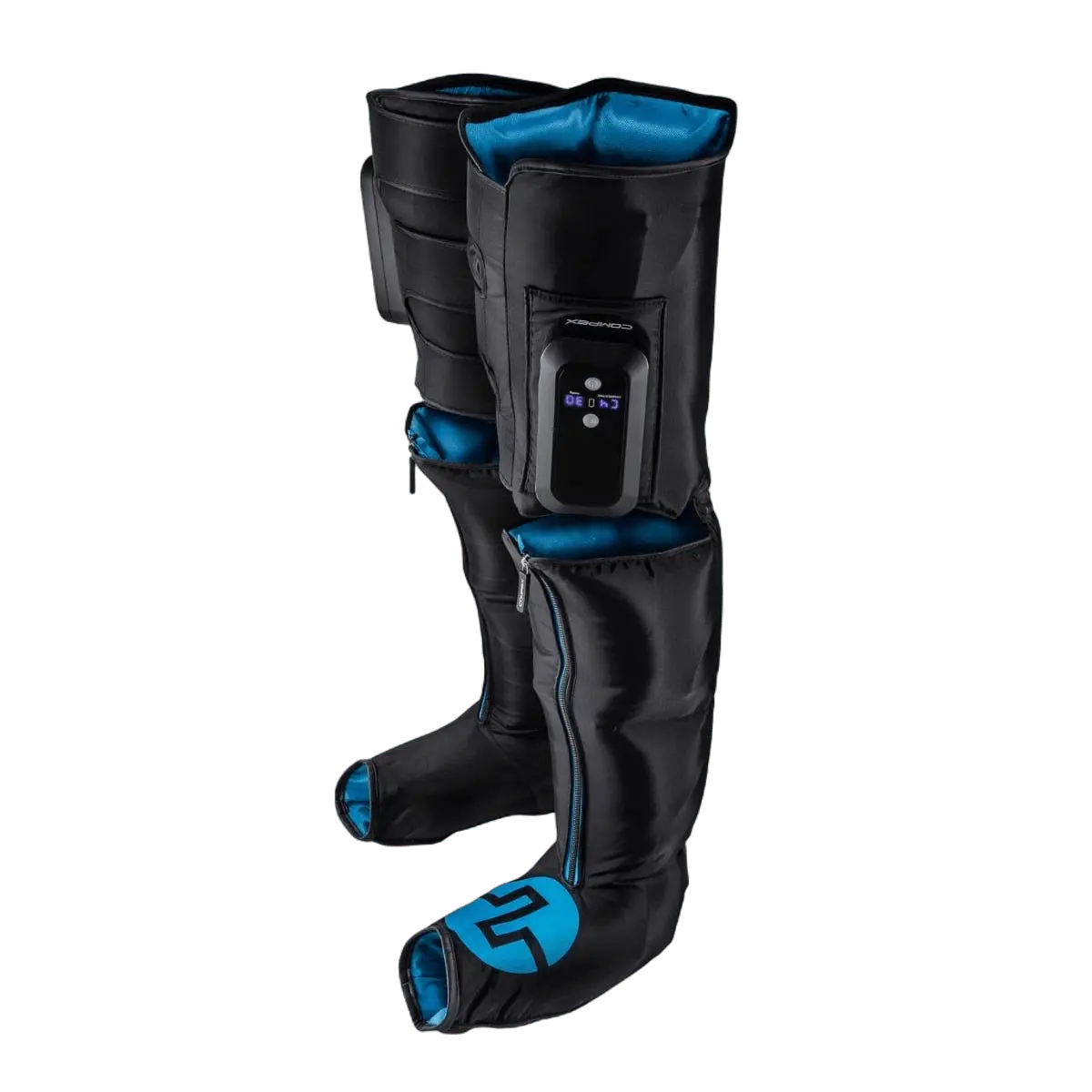 Bottes de pressothérapie Compex Ayre utilisées après l'effort