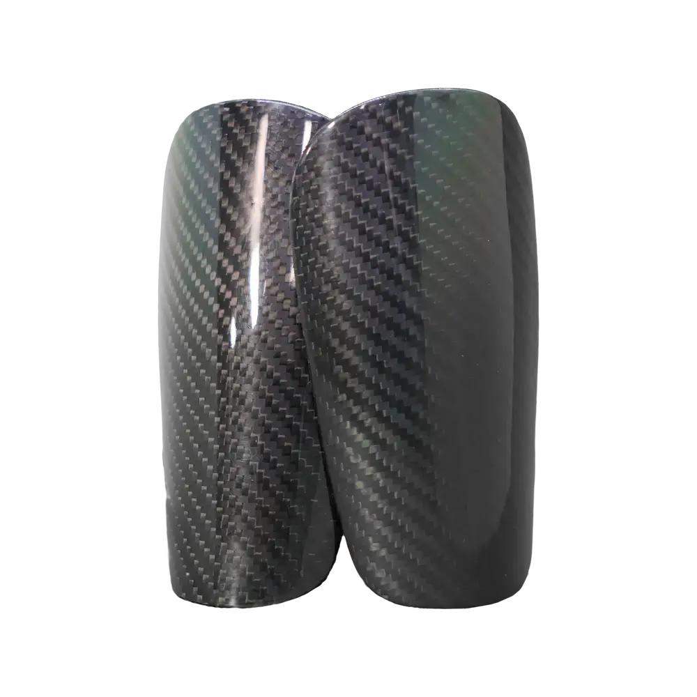 Protège-tibias compacts en fibre de carbone pour footballeur