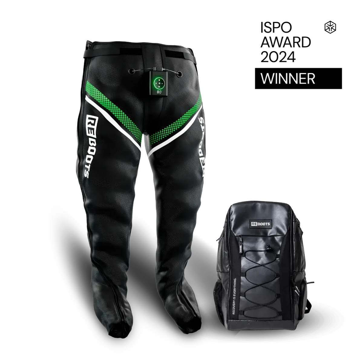 Bottes de compression Reboots Go X pour une récupération rapide et efficace, améliorant la circulation sanguine et réduisant la fatigue musculaire.