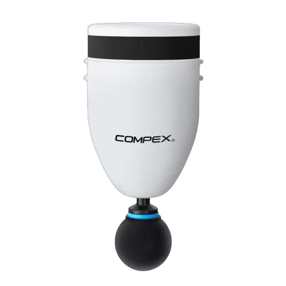Compex Fixx Mini, appareil de massage portable pour soulager les tensions musculaires et améliorer la récupération.