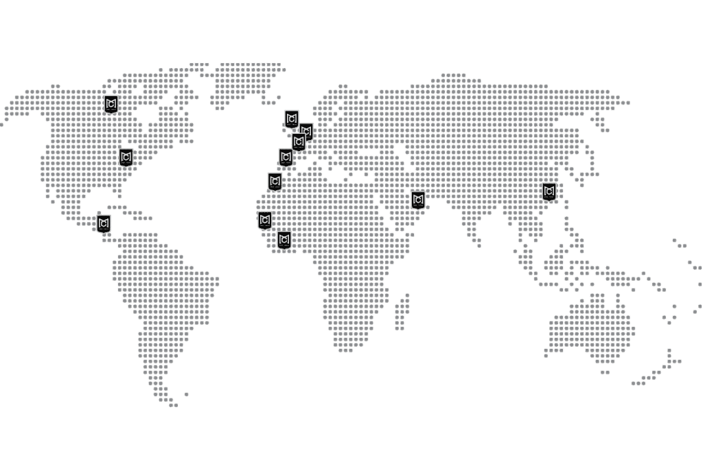 Mapa mcprotech en el mundo