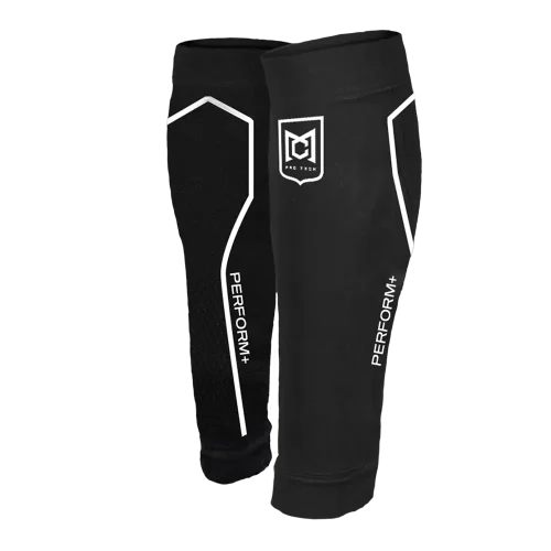 Manchons de compression Perform+ pour améliorer la circulation sanguine et soutenir les muscles pendant l’effort.